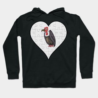 Jigsaw  Vulture Heart Design - Birds Vulture Hoodie